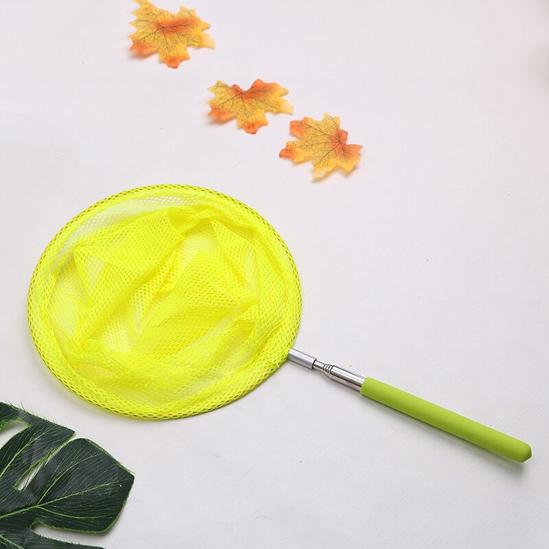 1Pc Telescopische Vlinder Netto Vissen Speelgoed Kids Uitschuifbare Anti Slip Grip Vangen Bugs Insect Outdoor Sport Spel tool: YELLOW