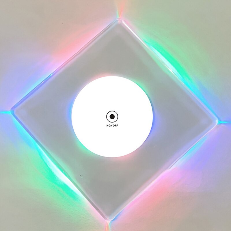 Acryl Crystal Led Glow Coaster Bar Cocktail Glitter Slim Base Barman Sfeer Licht Verlichting Coaster Feestartikelen: 3