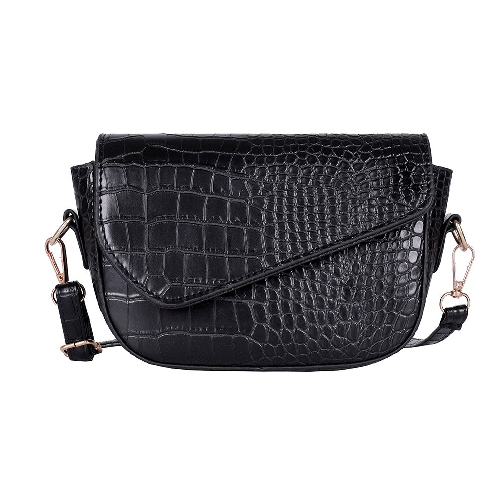 Crossbodytassen met stenen patroon voor vrouwen, drie maten, pu-leren messenger bags, retro schoudertassen, handtassen: M