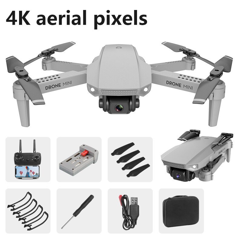 E88 RC Drone With 4K HD Wide Angle Camera Wifi 1080p Fpv Video Live Quadcopter Outdoor Hand Throwing Plane Remote Control Toys: 4K pixels