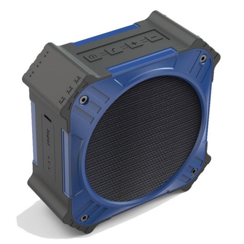 Zonne-energie Bluetooth-Compatibel Speaker Draagbare IP66 Waterdichte Draadloze Luidsprekers Stereo Sound Deep Bass Mic Aux Universele: Blauw