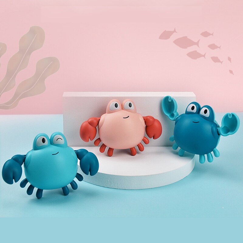 1Pcs Bath Toys Cute Crab Baby Shower Baby Wind Up Swim Play Toy Swimming Pool Accessories Baby Play Beach Water Toys