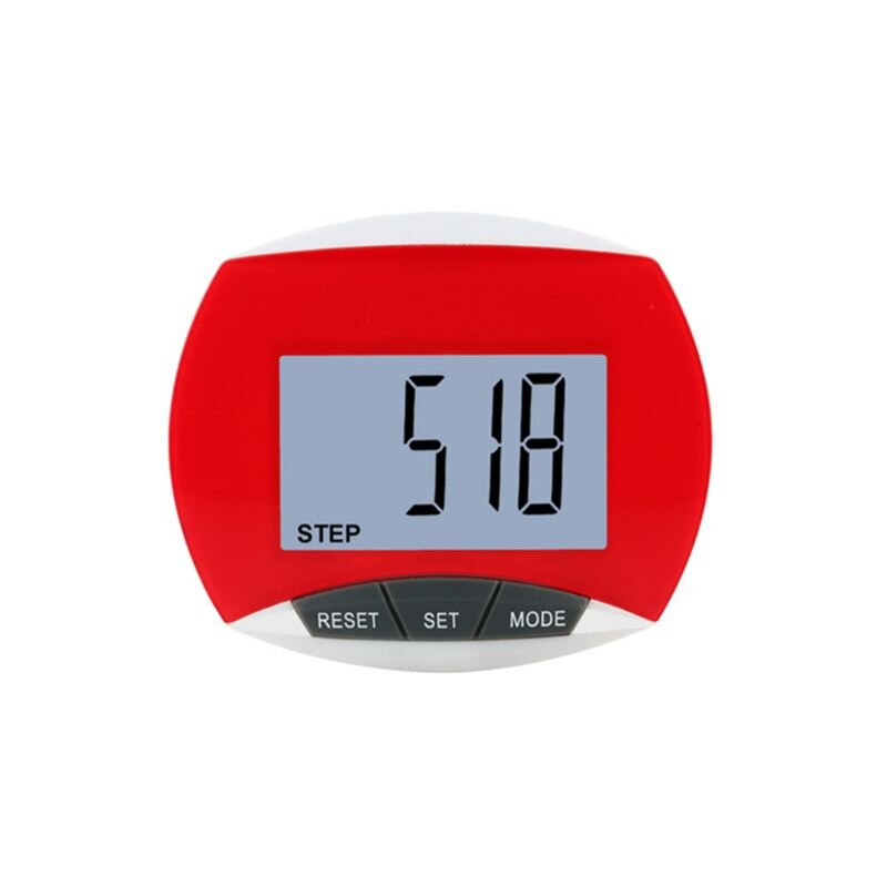 Contador de passos fitness digital pedômetro movimento passo à prova dwaterproof água calorias contador: red