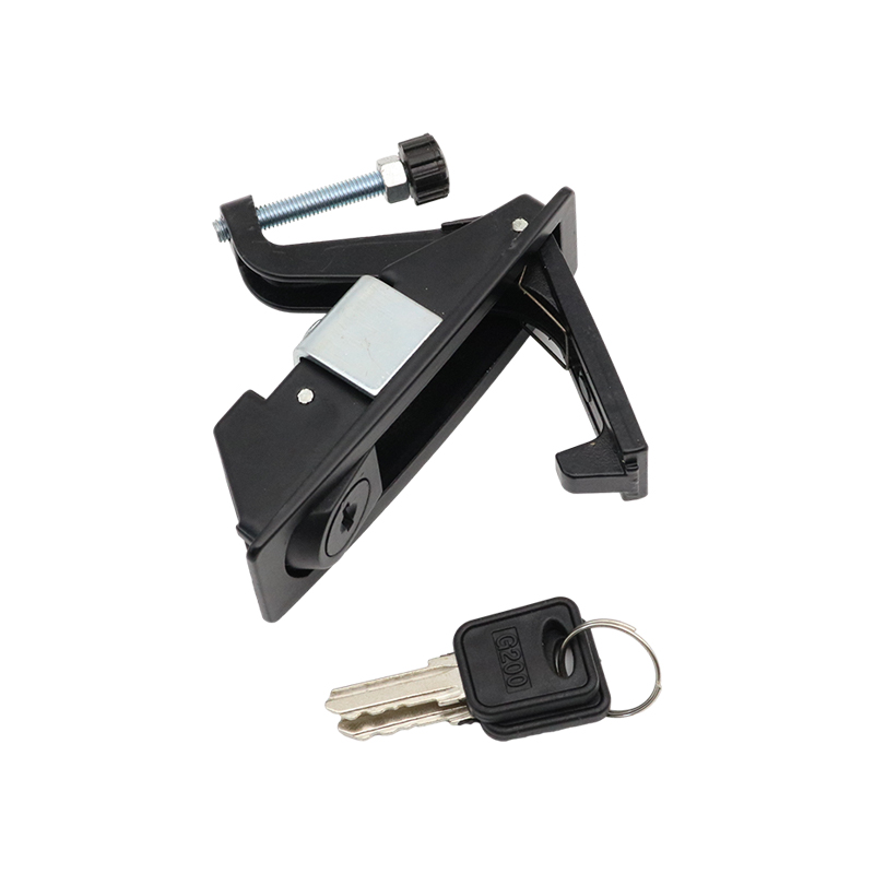 Premium Zinc Alloy Flat Lock with Push-Button Spring Mechanism for Mechanical Equipment, Cabinet Doors, and Electrical Boxes
