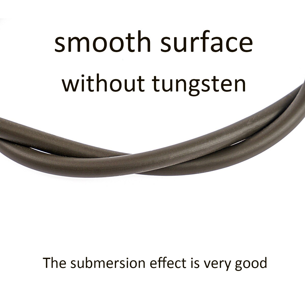 4m or 8m Single 2m Sinking Rig Tube Without Tungsten Diameter 1.8-3.5mm Dark Grey Anti Tangle Tubing Carp Fishing Tackle