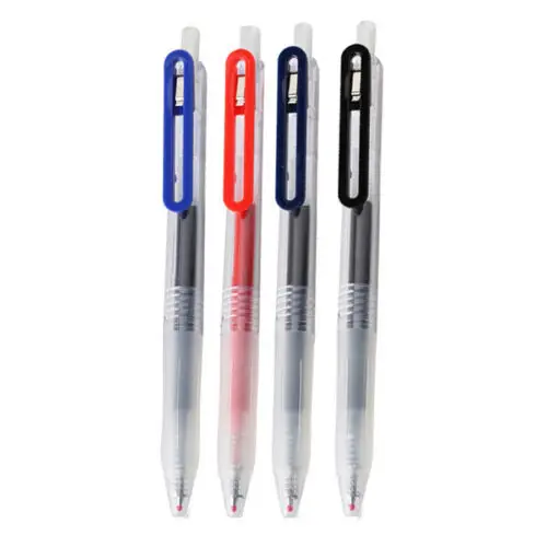 Set van 10/5 muji gelpennen met 0.38/0.5mm inktkleuren, balpennen in japanse stijl, zwart/blauw/rood, voor school, kantoor, examens en handtekeningen.: Marineblauw / Geel