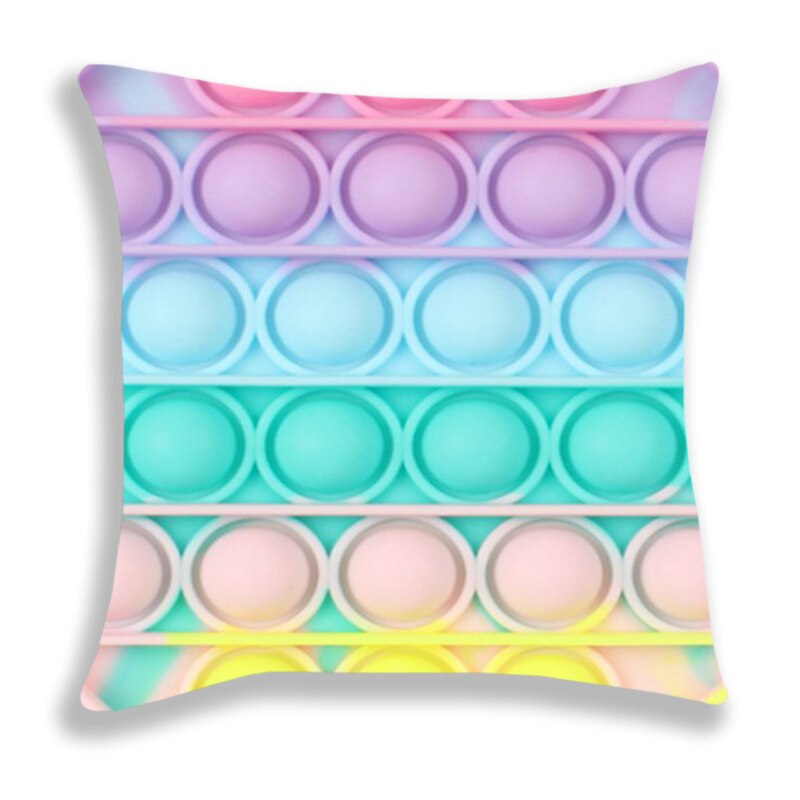 Pop Het Gedrukt Kussensloop Leuke Kussenhoezen Voor Fauteuil Bed Thuis Decoratieve Regenboog Kleur Kussensloop Kids kussensloop