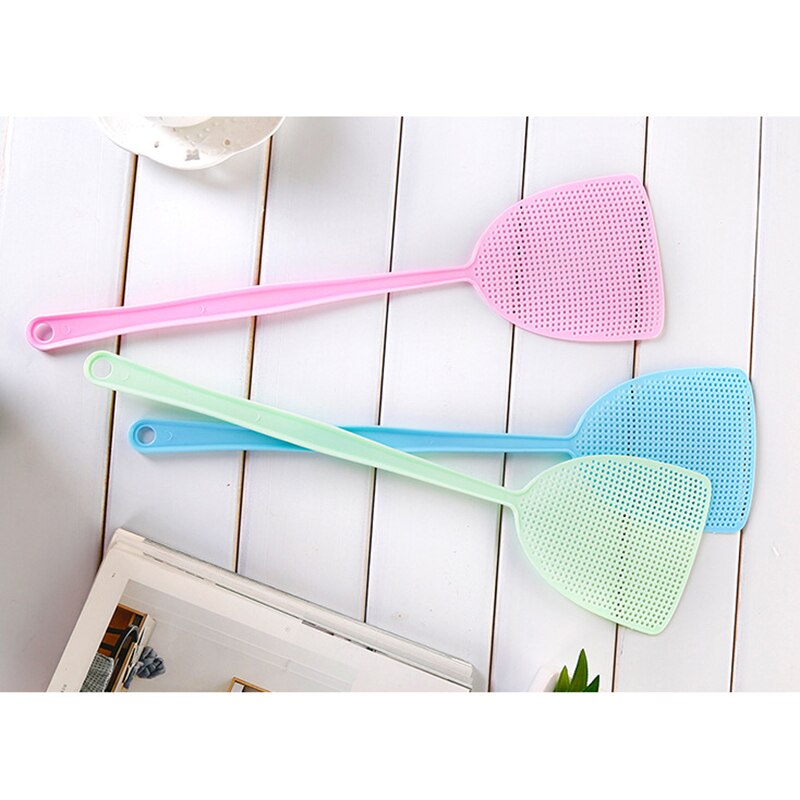 3 Pcs Plastic Fly Swatter Flexible Long Handle Swatter Pest Control Mosquito Manual Swatter Fly Killer MSU88