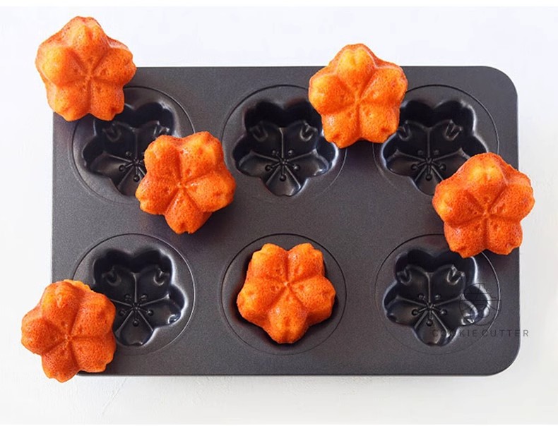 Canele Formen Kuchenform Karbonstahl 12 Mulden Antihaft Cannele Formen Backformen für Backofen Backen Cup Cake