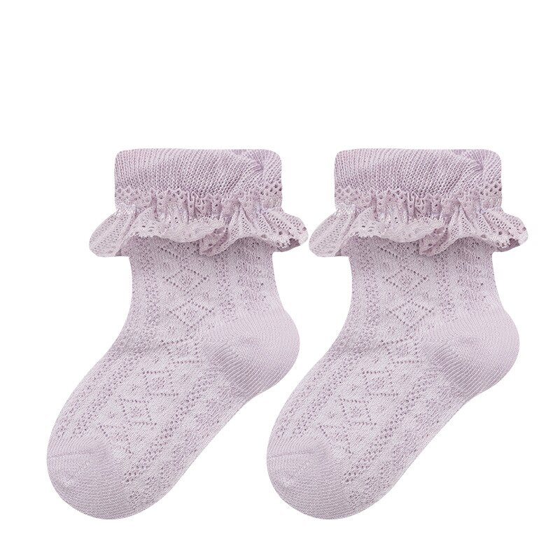Summer Children Thin Cotton Princess Socks Baby Infant Girls Sweet Breathable Mesh Lace Socks Clothes Accessories