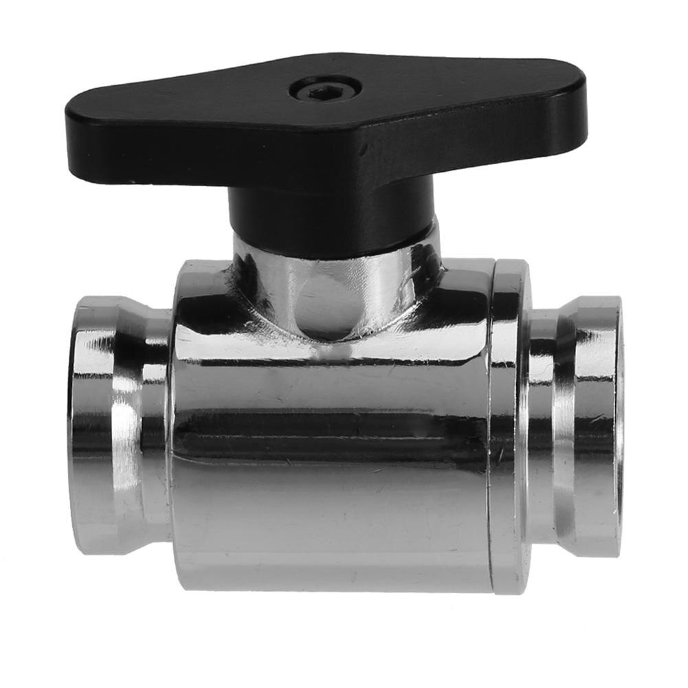 Universal Water Cooling G1/4 Vent Valve Brass Chrome Inner Teeth Water Ball Valve Waterway Control For PC Water Cooling System