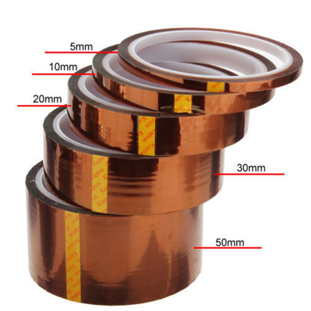 Vacclo 5mm Heat-resistant Kapton Polyimide Tape High Temperature Insulation Tape Polyimide One Side Adhesive Tape Home Tool