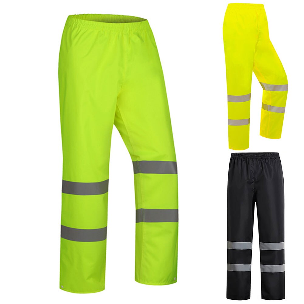 Dames heren regen over elastische taille wasbaar kamperen wandelen waterdichte fietsbroek hoge zichtbaarheid oxford doek draagbaar