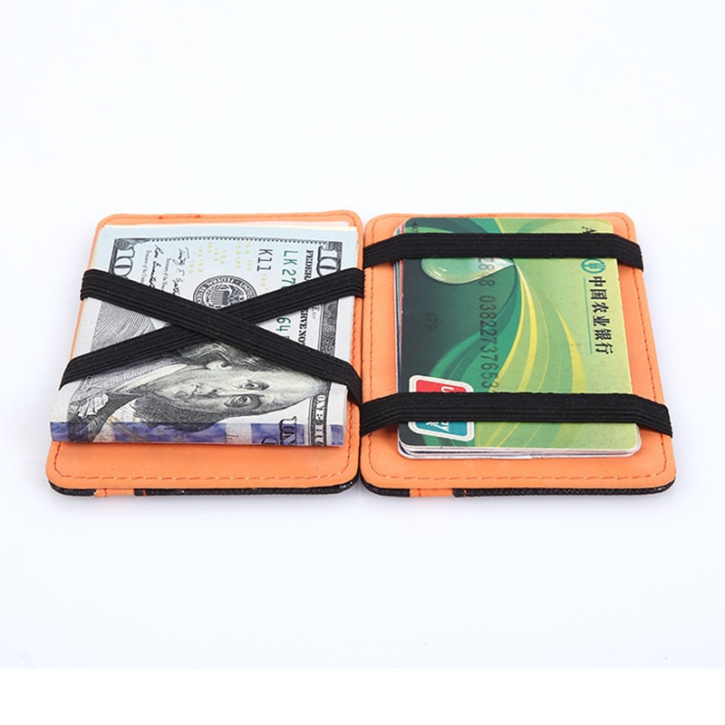 Magic Wallet Men/Women Sports Portable Wallet Cross Pattern Color Card Case Card Package Double-sided Folding