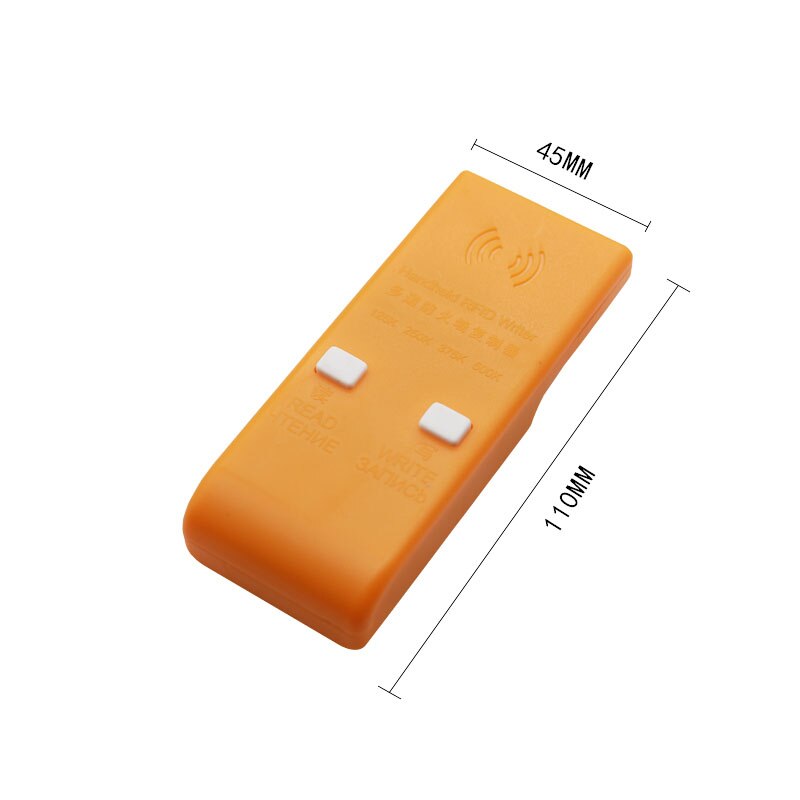 Håndholdt 125/250/375/500 khz rfid id-kortskriver/kopimaskin duplikator  + 3 stk skrivbare  em4305 nøkkelkort  + 3 stk skrivbare  t5577 kort