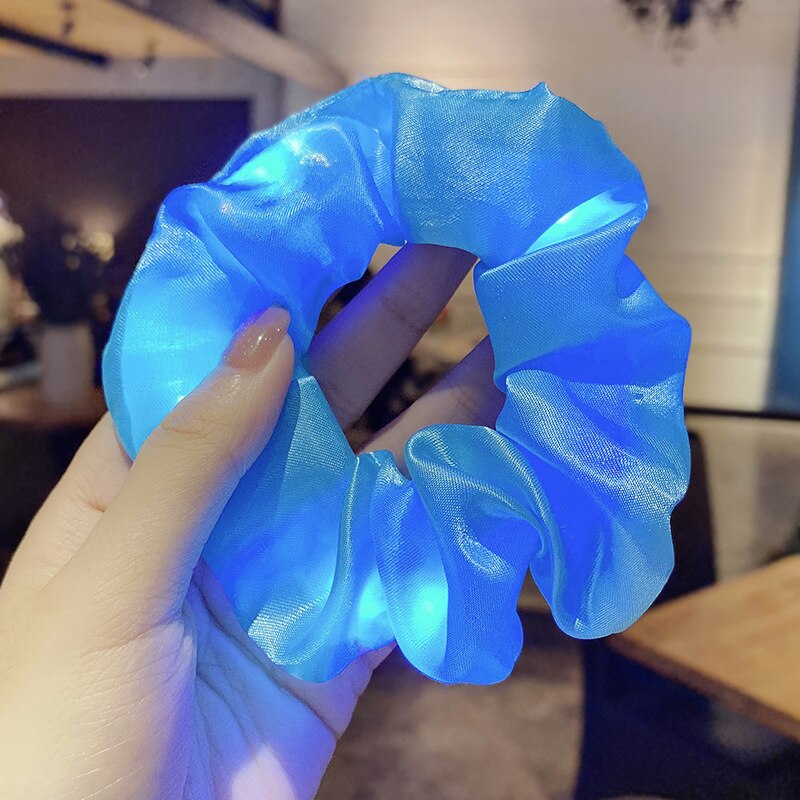 Led lysende tykktarm hår ring hode pave strikk artefakt utstyr hår tau slips hode gummibånd lysende hodeplagg: Stil b