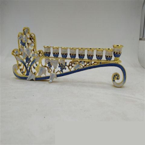 Chandelier jérusalem Menorah 9 Branches bougeoirs alliage décor à la maison Menorah: 6