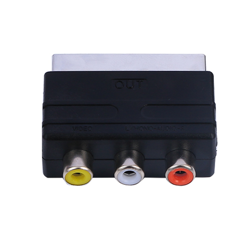 20 Pins SCART Stekker Naar 3 RCA Vrouwelijke AV TV Audio Video Adapter Converter voor TV DVD