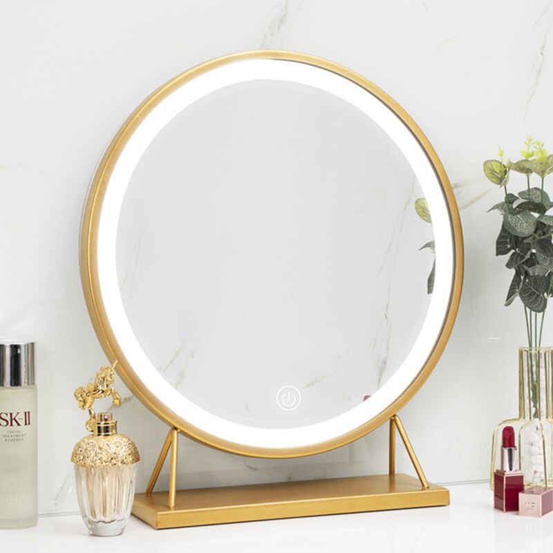 Mirror LED Desktop Makeup Mirror All-in-one Beauty USB Mirrors Home Dressing Table Desktop Makeup Mirrors 사이드미러 LED