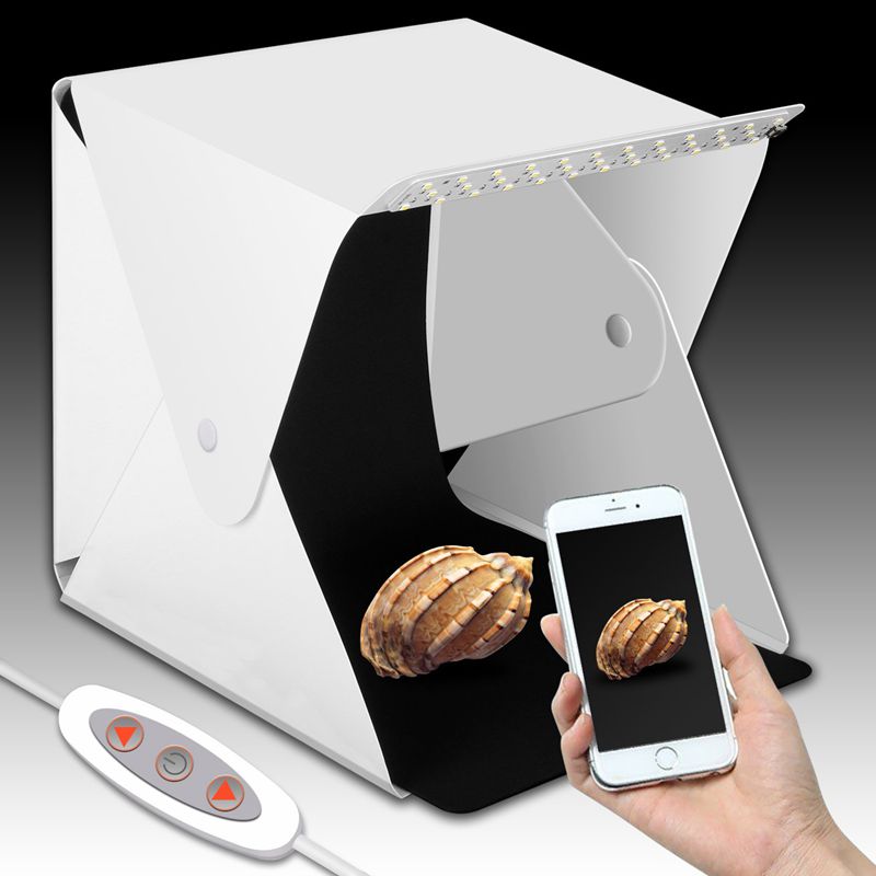 Verbeterde versie draagbare fotostudio, mini draagbare en opvouwbare fotolichtbak studio foto fotografie tent kit met