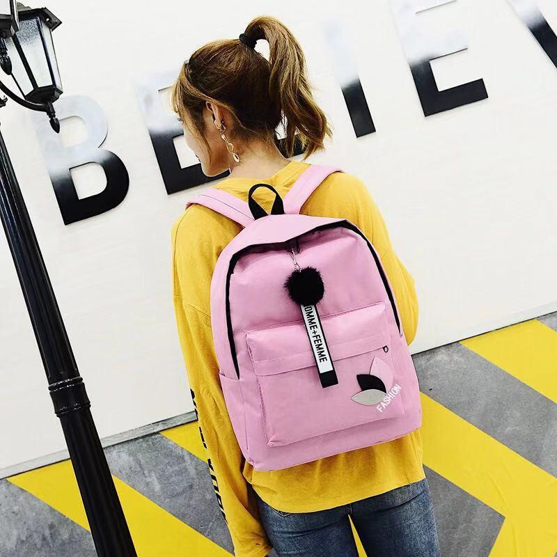 Blatt Rucksack Frauen Beg Sekolah Reise Casual Schule Tasche