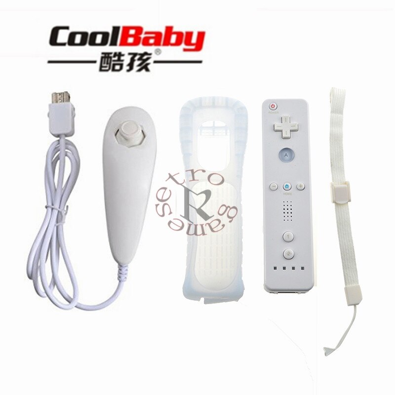 Pro Wired Shock Game Controller Gamepad game remote controller For Nintendo Wii + Case Skin