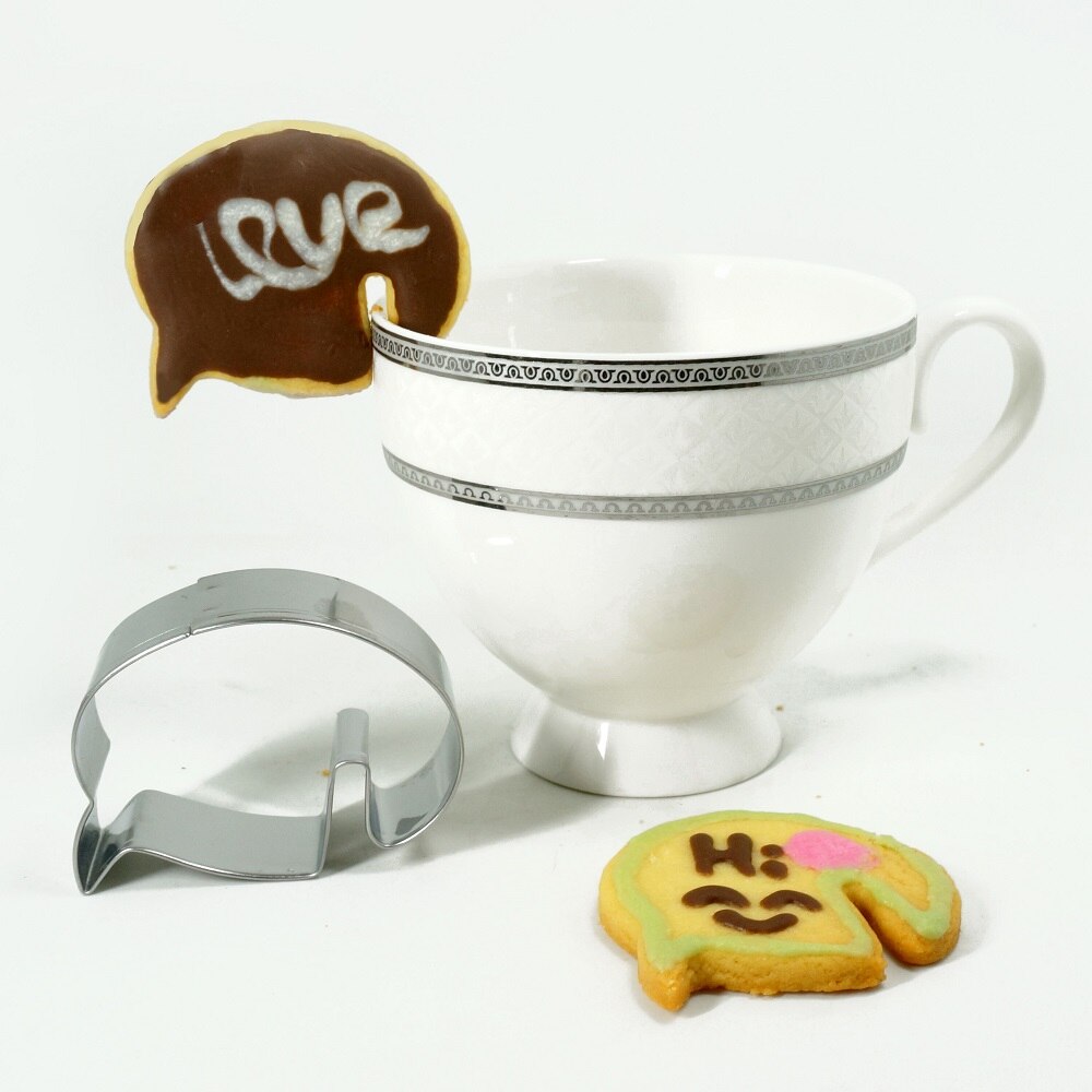 1 pcs Rvs multi vormige Koekjes Cutter Cup Opknoping Mok Decor Cookies Chocolade Mould keuken bakken tools: Dialogue