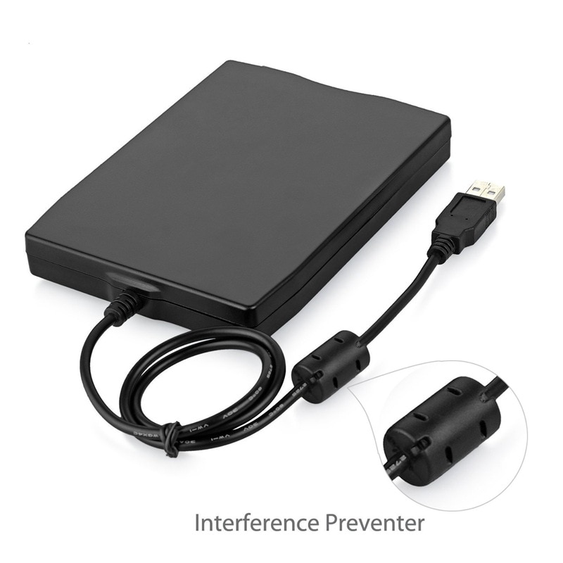 USB Floppy Drive 3.5inch USB External Floppy Disk Drive Portable 1.44 MB FDD USB Drive Plug and Play for PC Windows 10 7 8 Windo