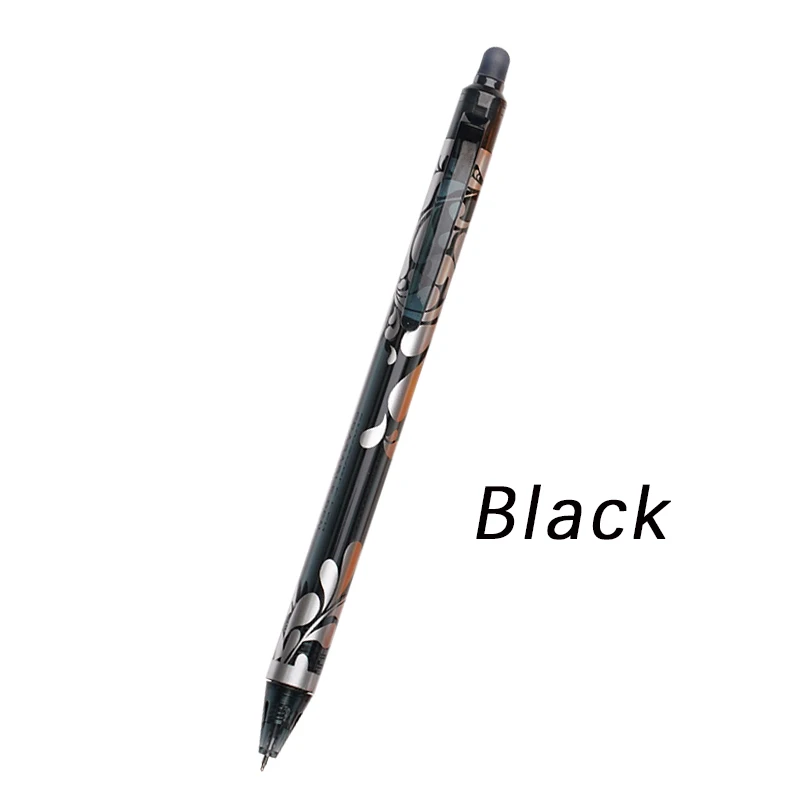 Large Capacity Ink Erasable Pen 6-color Push Gel Pen Set 0.5mm Transparent Colors Pen Office Writing Supplies Kawaii Stationery