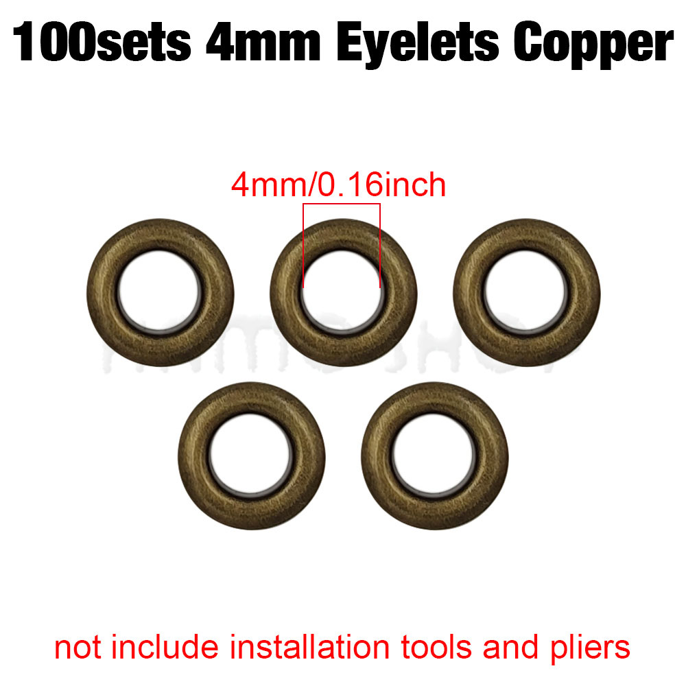 1 einstellen Ösen-Ösen-Zangen-einstellen, Ösen-See-Zangen-einstellen mit 100 setzt 4 mm Metallösen, Ösen-Werkzeug-einstellen für Lederhandwerk: Nickel-Freies Weiß