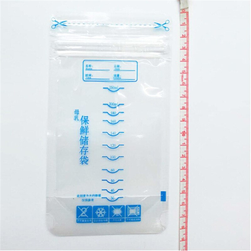 30 pieces Baby kids Feeding The breast milk preservation PC transparent thin Scale storage bag