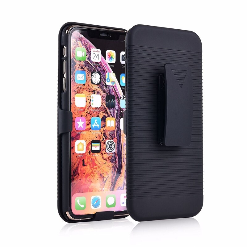 Funda trasera 2 en 1 para Iphone 11 Pro Max Combo Defender Sport, con Clip para cinturón, para Iphone X, XS, Max, XR, 6, 7, 8 PLUS