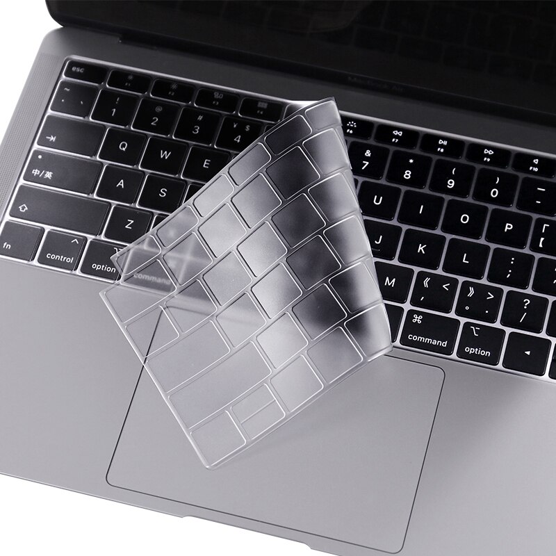 Transpatrent TPU Toetsenbord Cover Skin Protector A1932 met Retina Display Touch ID Voor Apple MacBook Air 13 Inch Release
