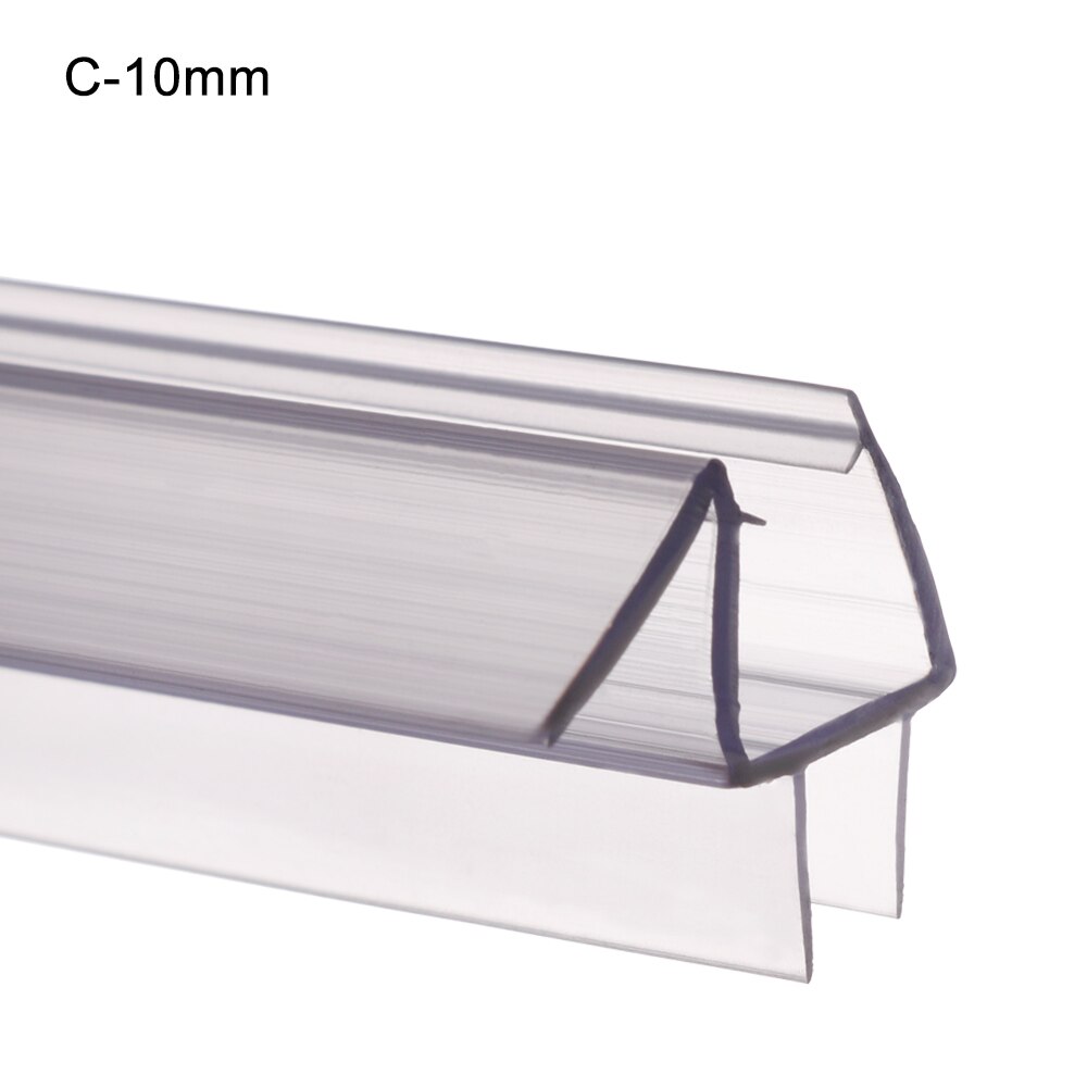 2 Stuks 1M (50Cm + 50Cm) bad Douche Screen Deur Afdichting Strip 4 Tot 12Mm Seal Kloof Raam Deur Tochtstrip Nuttige Huishoudelijke Accessoires: C-10mm