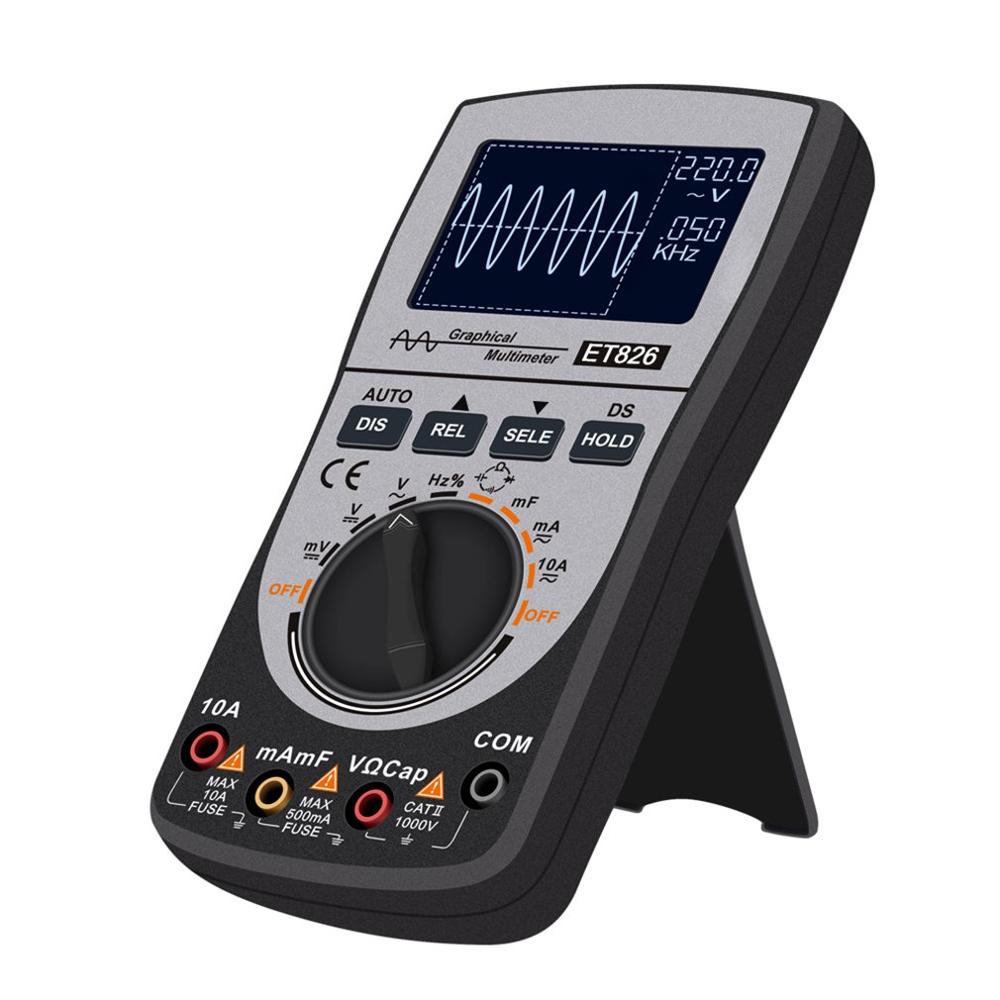 Digitale Multimeter Oscilloscoop Multimeter 10Khz Draagbare Usb 2 Kanalen Dc/Ac Volt Stroom Capaciteit Testers