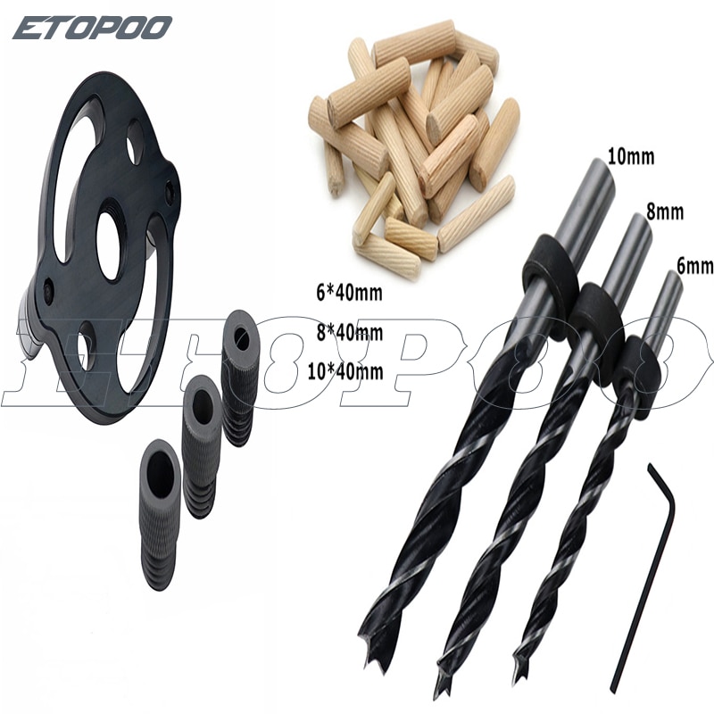 Vertical Pocket Hole Jig 6/8/10mm Gauge Dowelling Self Centering Drill Guide Kit Hole Puncher Locator Jig For Woodworking Tools