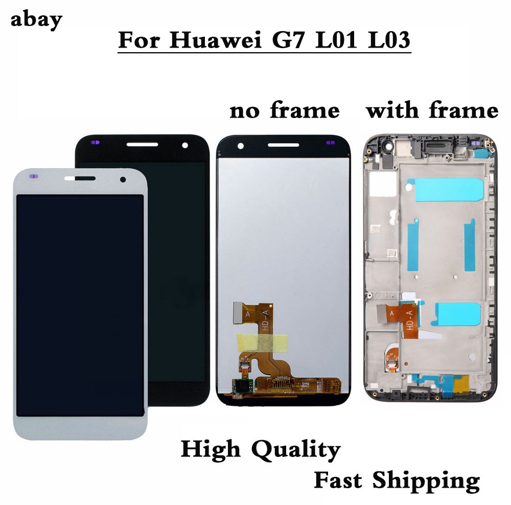5.5 "Full Lcd Touch Screen Frame Voor Huawei Ascend G7 Lcd Beeldscherm G7-I01 G7-I03 L01 Vervanging onderdelen
