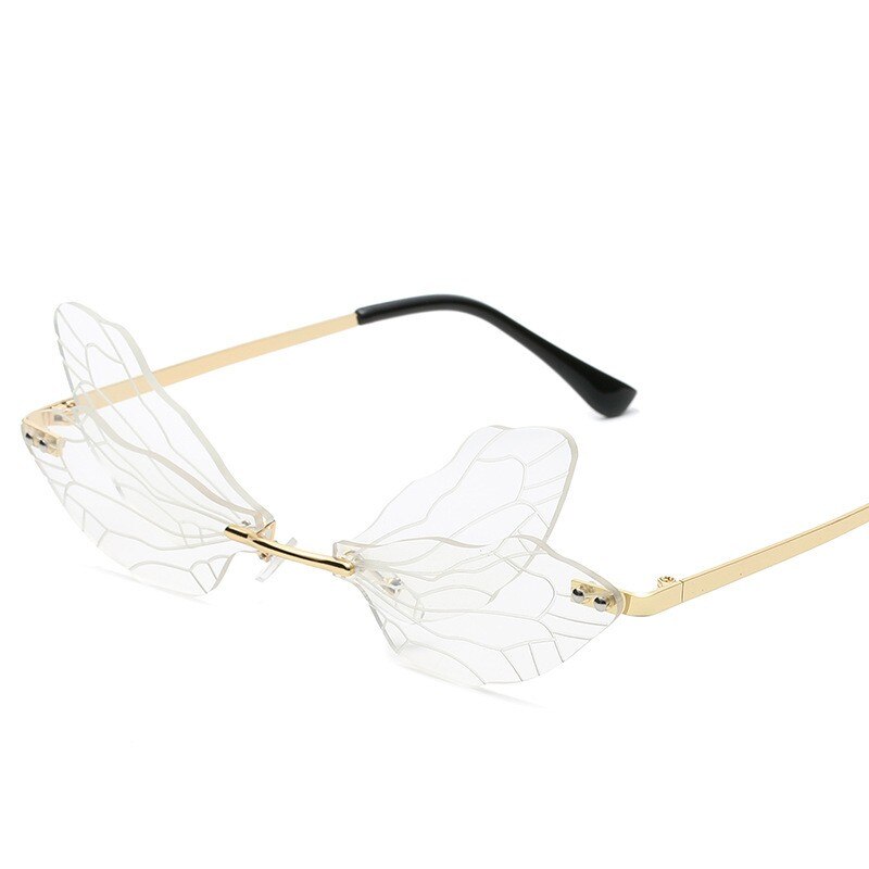 Gafas de sol sin montura para hombre y mujer, lentes transparentes de estilo Retro, con gradiente, a la: 03