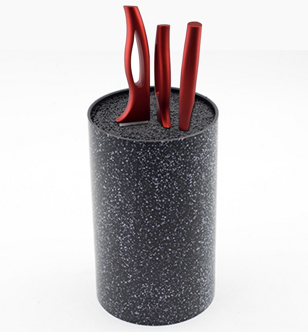 Universel plastik spot rund knivholder multifunktionel værktøjsholder knivblok stativ soktops rørhylde kromof