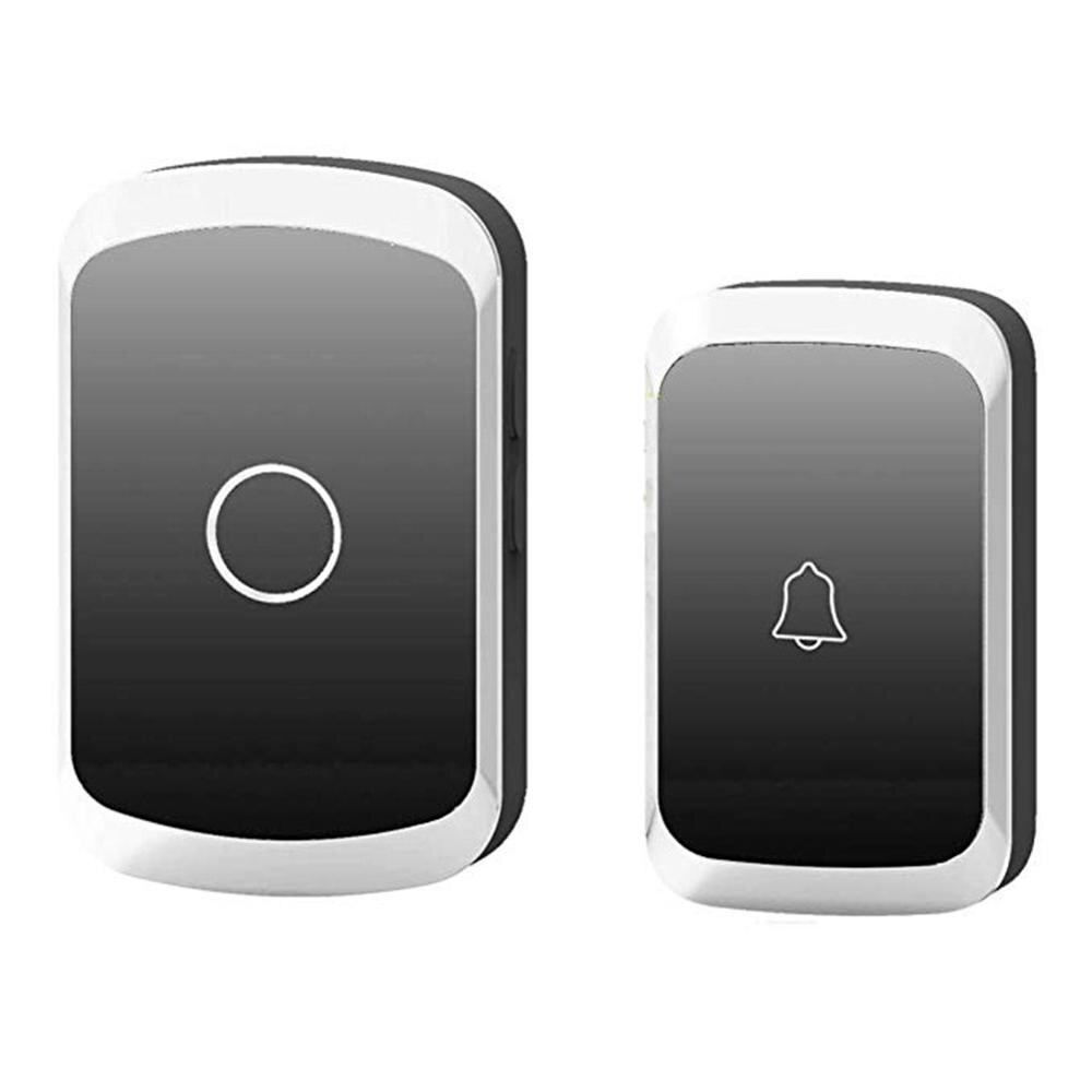 Smart Home Wireless Doorbell Waterproof 300 M Remote EU UK US Plug Smart Door Bell Intelligent Wifi Doorbell Receiver: Black / EU Plug