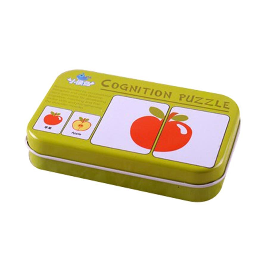 Baby Fruit Dier Cognitie Kaarten Chinese Engels Leren Puzzels Onderwijs Speelgoed: Fruit