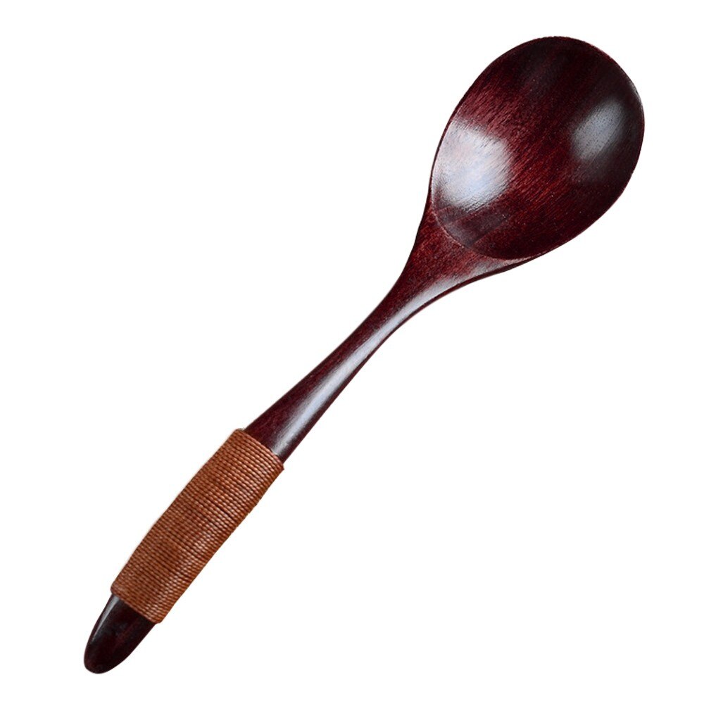 Cuchara para cenas de madera Natural, utensilios para arroz, sopas, Cereales hechos a mano para el hogar, vajilla, cubiertos, cocina, Catering # W3