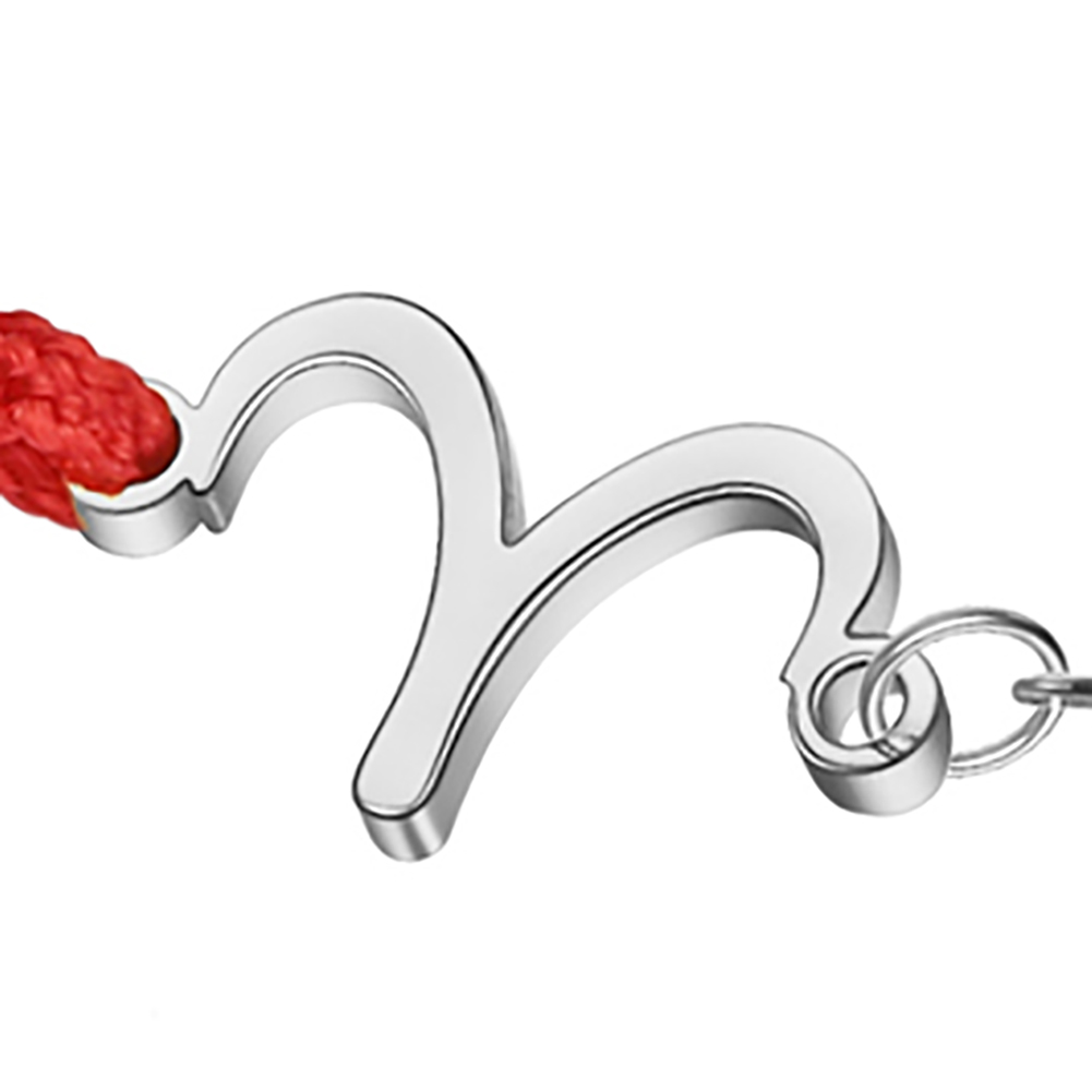 Zodiac Armband Rvs Hanger Armband Rope Chain Verstelbare Armband Voor Vrouwen Sieraden Bruidsmeisje