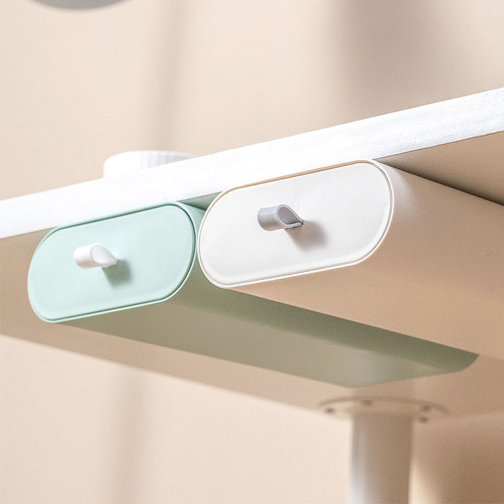 Desk organizer kitchen drawer organizer paste office desk bottom finishing box desktop storage box organizer for cosmetics