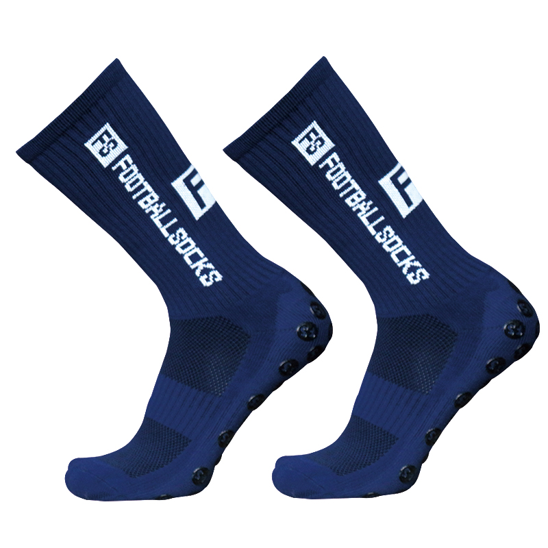 Sports Anti Slip Soccer Socks Cotton Football Men Grip Socks calcetas antideslizantes de futbol: Lavender