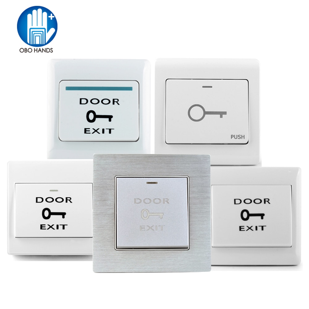 Fireproof Plastic ABS Door Exit Button Release Emergency Push Switch for door Entry access control system for all electric locks