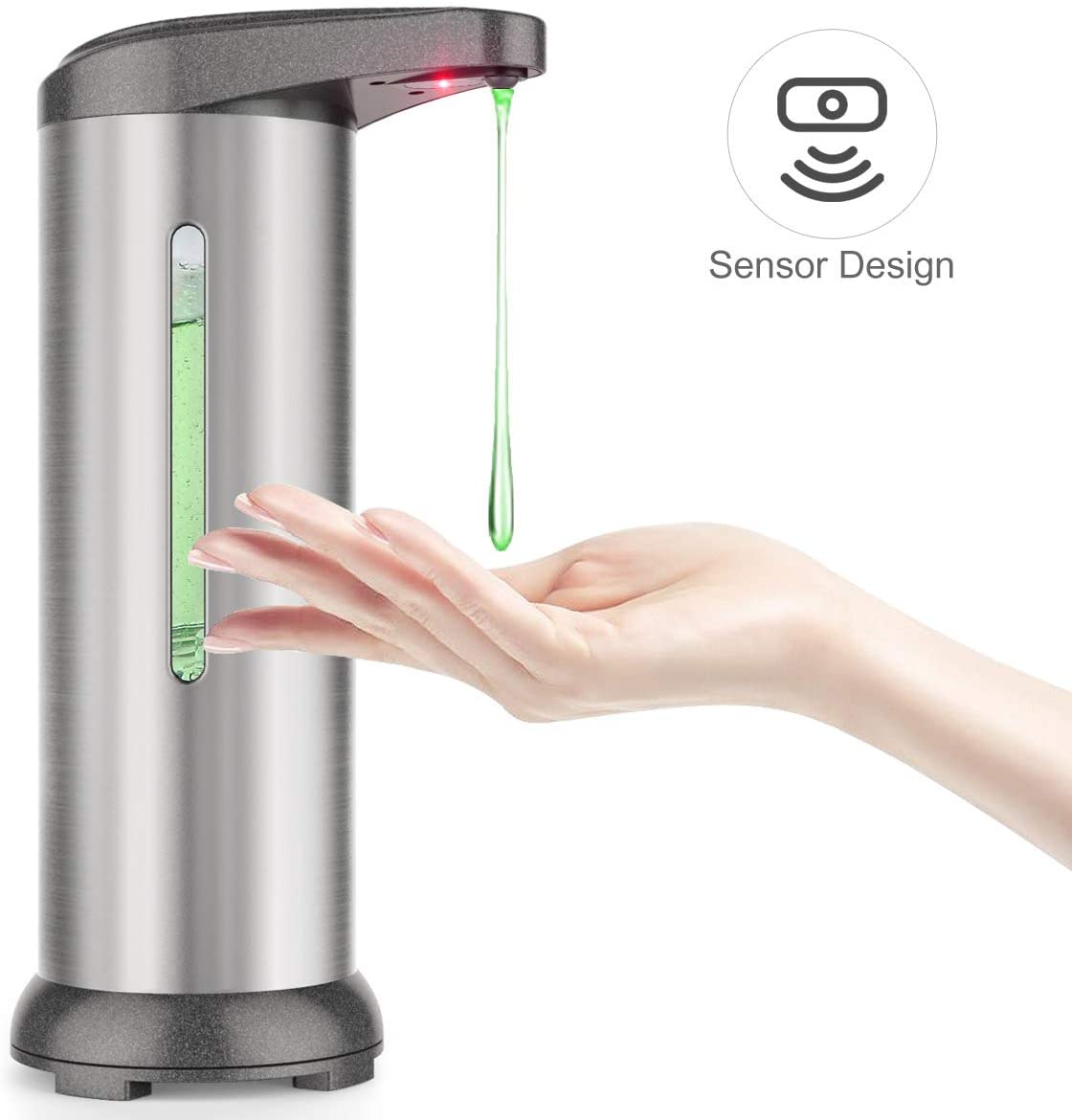 Automatisk såpedispenser berøringsfri såpedispenser infrarød bevegelsessensor vanntett base for baderom kjøkken såpedispenser: Default Title