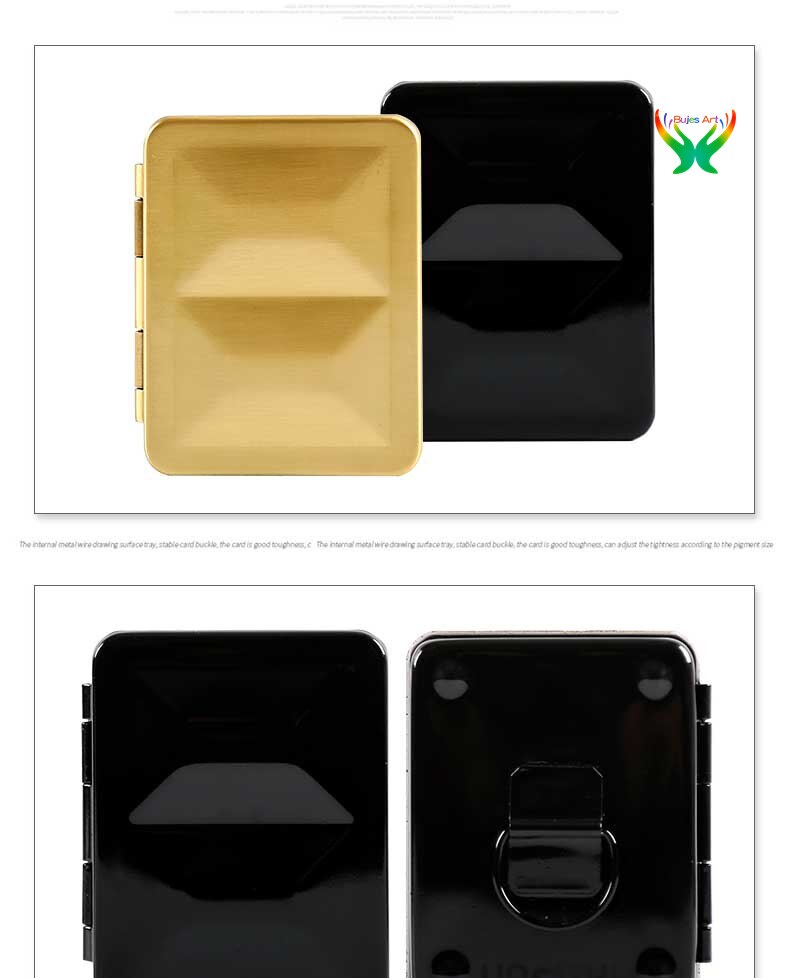 Italia-paleta de acuarelas de esmalte pesado, caja de acuarelas de 12 Colores, paleta de latón, paleta de pintura al óleo, estudios de arte