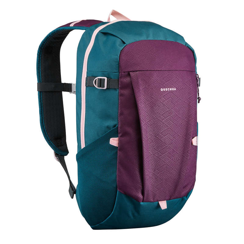 BACKPACK - 20 L - KHAKI / BLUE -QUECHUA: Mürdüm / Koyu petrol mavisi