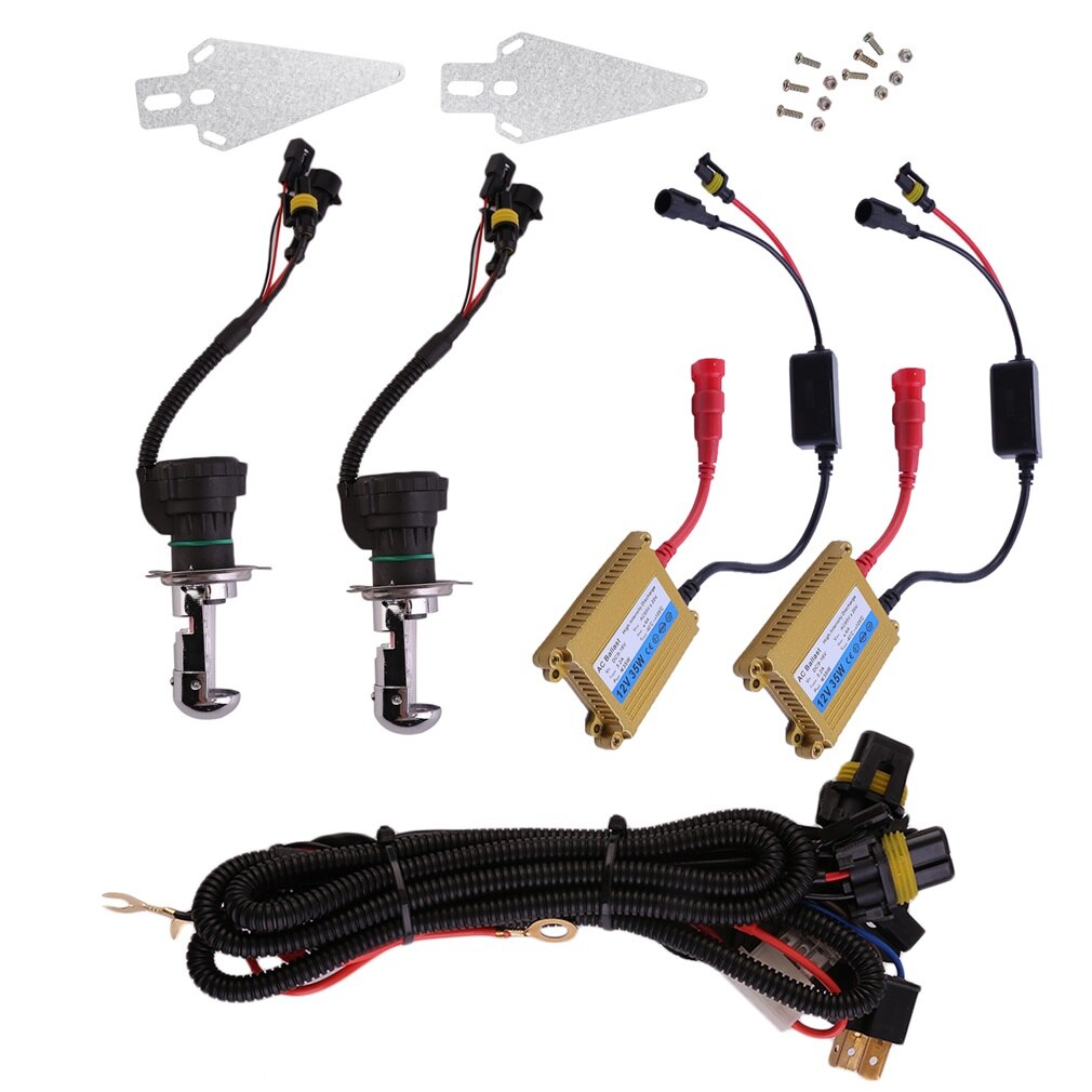 2Pcs of H1 35W 6000K/8000K/10000K HID Head Light Ultra Slim Car for Xenon Light Kit with Pair of HID Ballast Car Accessories